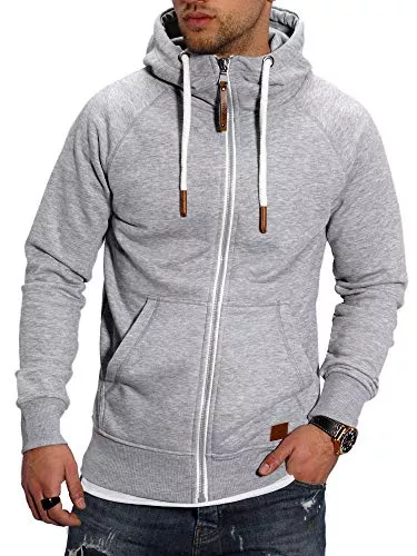 Rello & Reese Kapuzenpullover Rello & Reese Herren Sweatjacke Hoodie Zip-Jacke Kapuzenpullover MT-7692