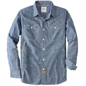 Dubinik Hemden Dubinik® Für Herren Hemd Herren Langarm Chambray Hemd Baumwollhemd Herren Mit Tasche Freizeithemden Für Herren Regular Fit