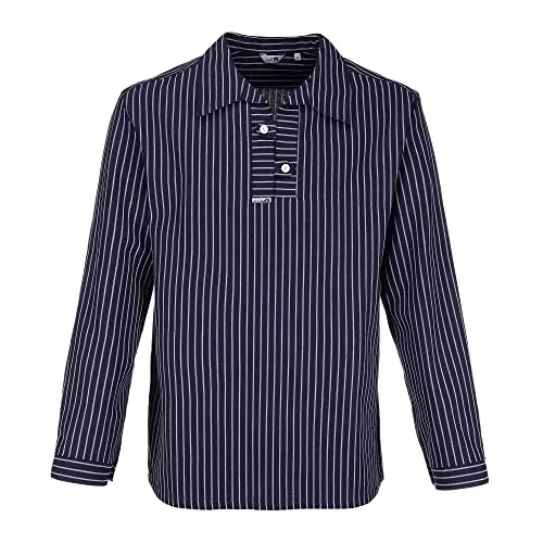 modAS Hemden modAS Unisex Takelhemd mit Streifen - Maritimes Fischerhemd in bequemer Schlupfform