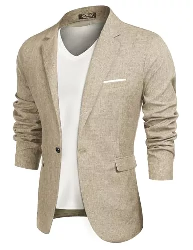 COOFANDY Blazer COOFANDY Herren Casual Sport Mäntel Leichter Anzug Blazer Jacken Ein Knopf