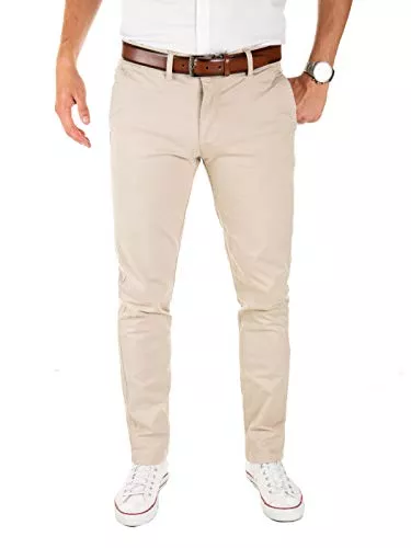 Yazubi Hosen Yazubi Herren Chino Hose, Modell Dustin, Chinohose mit Gürtel