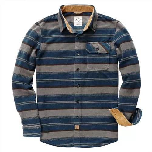 Dubinik Hemden Dubinik® Flanellhemd Herren Kariert Flanellhemden Langarm Casual Button Down Freizeithemd Mit Brusttasche Normal Passform