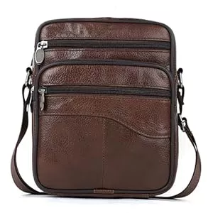 Vpoofree Taschen & Rucksäcke Vpoofree Umhängetasche Herren Schultertasche Leder Tasche Vintage Herrentasche zum Umhängen Shoulder Bag Men Crossbody Handytasche Messenger Bag für Arbeit Reise Alltagsleben