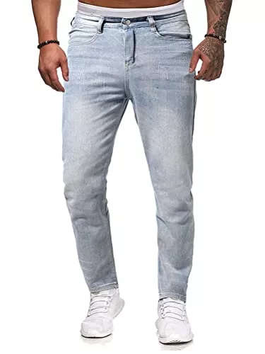 Osheoiso Jeans Osheoiso Herren Destroyed Stretch Jeans Coole Schwarze Casual Jeans Skinny Ripped Hip Hop Hose Mit Löchern Für Männer Slim Fit Reißverschluss Jeans Party Freizeithose