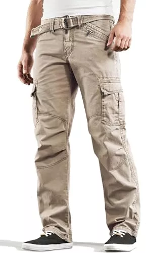 Timezone Hosen Timezone BenitoTZ Herren Cargohose Benito mit Stoffgürtel