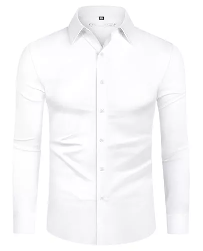 DEMEANOR Hemden DEMEANOR Hemd Herren Stretch Langarm Freizeithemden für Herren Hemd Slim Fit Herren Businesshemden für Herren Hemd bügelfrei Herren
