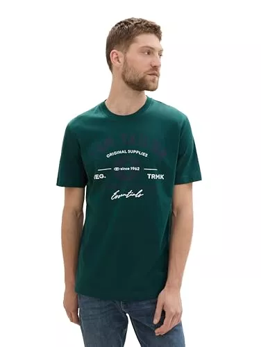 TOM TAILOR T-Shirts TOM TAILOR Herren T-Shirt mit Logo-Print aus Baumwolle