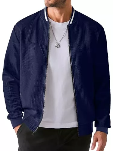 JMIERR Jacken JMIERR Herrenjacke Herren Jacke Leichte Dünne mit Ärmeltasche Blouson Herbstjacke Herren Jacke Übergangsjacke Stehkragen Freizeit mit Tasche S-3XL