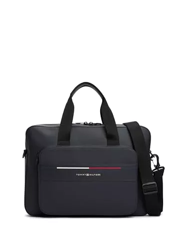 Tommy Hilfiger Taschen & Rucksäcke Tommy Hilfiger Herren Foundation Work Bag with Laptop Sleeve and Adjustable Strap Laptoptasche