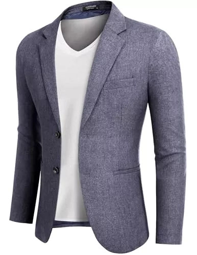 COOFANDY Blazer COOFADNY Anzugjacken Sakko Herren Sportlich Business Blazer Regular Fit Einfarbig 2 Knöpfe Freizeit Anzug