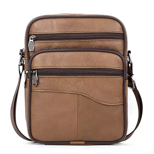 Vpoofree Taschen & Rucksäcke Vpoofree Umhängetasche Herren Schultertasche Leder Tasche Vintage Herrentasche zum Umhängen Shoulder Bag Men Crossbody Handytasche Messenger Bag für Arbeit Reise Alltagsleben