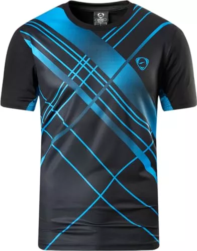 jeansian T-Shirts jeansian Herren Sport Long Sleeves Polo T-Shirts Wicking Running Tee Shirt LA287