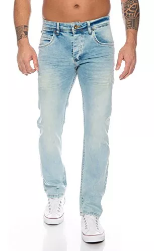 Rock Creek Jeans Rock Creek Herren Jeans Hose Denim Stretch Regular Fit Jeanshose Stonewashed W29-W44