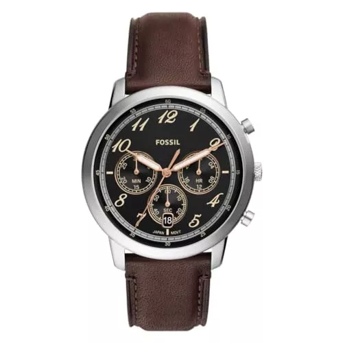 Fossil Uhren FOSSIL Neutra Uhr für Herren, Chronographenwerk mit Edelstahl- oder Lederarmband