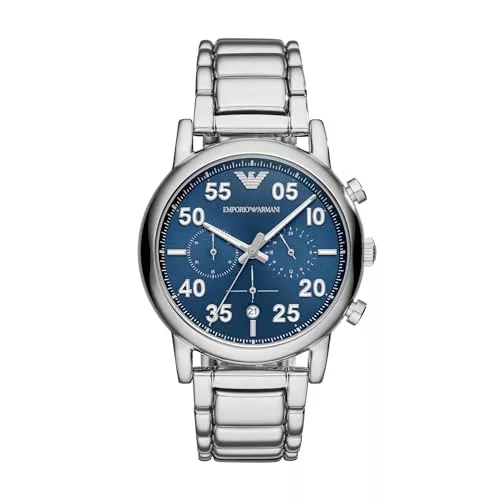 EMPORIO ARMANI Uhren Emporio Armani Herren Chronograph Quarz Smart Watch Armbanduhr mit Edelstahl Armband AR11132