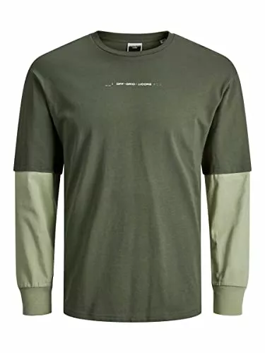 JACK &amp; JONES Langarmshirts JACK &amp; JONES Male Longsleeve Zweilagig