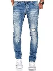 Amaci&amp;Sons Jeans Amaci&amp;Sons Herren Strech Destroyed Slim Fit Denim Jeans Hose