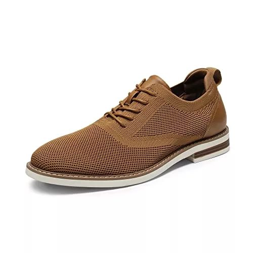 Bruno Marc Schnürhalbschuhe Bruno Marc Herren Anzugschuhe Atmungsaktiv Gestrickter Stoff Derby Sommer Schnürschuhe Formale Moderne Klassische