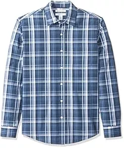 Amazon Essentials Hemden Amazon Essentials Herren Langärmeliges Hemd aus Popeline, Schmale Passform