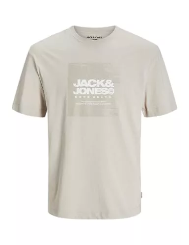 JACK & JONES T-Shirts JACK & JONES Herren Jcoaero Front Print Tee Ss Crew Neck T-Shirt