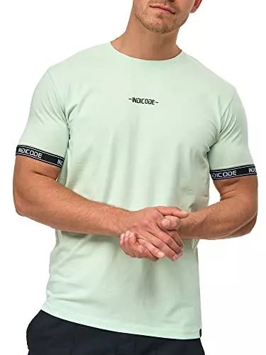 Indicode T-Shirts Indicode Herren Lutzy T-Shirt mit Rundhals-Ausschnitt | Herrenshirt Sommershirt