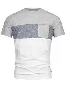 Indicode T-Shirts Indicode Herren INSprings T-Shirt mit Rundhalsausschnitt und Brusttasche | Herrenshirt Sommershirt