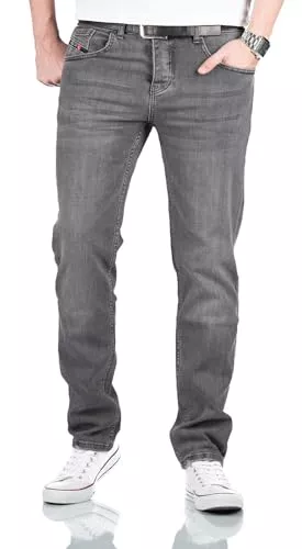 ALESSANDRO SALVARINI Jeans ALESSANDRO SALVARINI Jeans Herren Regular Fit Stretch - Männer Hosen Denim - 98% Baumwolle, 5 Taschen, Knopfleiste, Hose lang