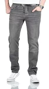 ALESSANDRO SALVARINI Jeans ALESSANDRO SALVARINI Jeans Herren Regular Fit Stretch - Männer Hosen Denim - 98% Baumwolle, 5 Taschen, Knopfleiste, Hose lang