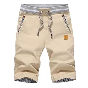 JustSun Shorts JustSun Kurze Hosen Herren Shorts Chino Baumwolle Sommer mit Tunnelzug
