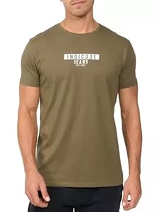 Indicode T-Shirts Indicode Herren INVegas T-Shirt mit Rundhals-Ausschnitt aus Baumwolle | Herrenshirt Sommershirt Männer