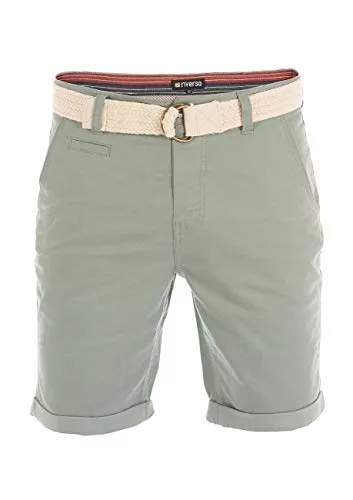 riverso Shorts riverso Kurze Hosen Herren Sommer Chino Shorts mit Gürtel Regular Fit RIVHenry Bermuda Stretch Blau Navy Rot Grün Orange Beige Grau 30 31 32 33 34 36 38 40 42 44 46