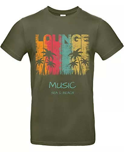 Generisch T-Shirts Smilo & Bron Herren T-Shirt mit Motiv Lounge Music Bedruckt