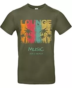 Generisch T-Shirts Smilo & Bron Herren T-Shirt mit Motiv Lounge Music Bedruckt