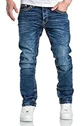 Amaci&amp;Sons Jeans Amaci&amp;Sons Herren Dicke Nähte Destroyed Jeans Regular Slim Denim Hose Fit 7983BC