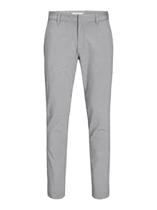 JACK & JONES Hosen JACK & JONES Chino Hose Herren Slim Fit – Chinohose Männer mit Stretch, Mid Rise, Hakenverschluss – Klassische Herren Hose Lang aus Polyester-Viskose-Mix als Performance Pants
