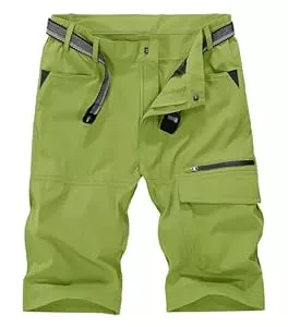 KEFITEVD Shorts KEFITEVD Leichte Outdoor Bermuda Shorts Herren Schnelltrocknend Hose Kurz Wanderhose Atmungsaktiv Trekkinghose Multi Taschen Sommer Radhose