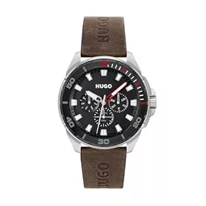 HUGO Uhren HUGO Multi Zifferblatt Quarz Uhr für Herren Kollektion #Fresh mit Leder- oder Edelstahlarmband