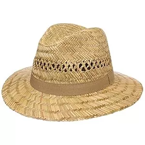 Lipodo Hüte & Mützen Lipodo Classic Traveller Strohhut - Hut aus Stroh Herren - Sommerhut Made in Italy - Sonnenhut Frühjahr/Sommer - Travellerhut