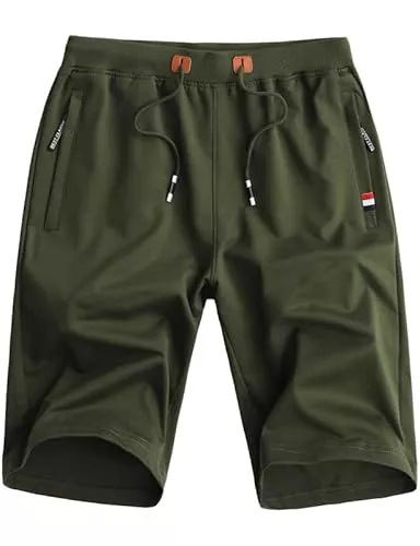 Csqtongan Shorts Csqtongan Sporthose Herren Kurz Hosen Herren Kurze Hose Sommer Baumwolle Sport Shorts Stretch Gym Herren-Shorts mit Tasche