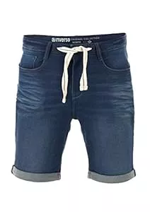 riverso Shorts riverso Jeans Shorts Herren Stretch Kurz Kordelzug Regular Fit RIVPaul Kurze Hosen Bermuda Shorts Sommer Denim Einfarbig Schwarz Blau Grau 30 31 32 33 34 36 38 40 42 44 46