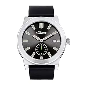 s.Oliver Uhren s.Oliver Armbanduhr Herren Quarzuhr Analog, mit Leder Armband, bar Wasserdicht, Kommt in Uhren Geschenk Box