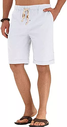 Sailwind Shorts Sailwind Herren Kurze Hosen Leinen Lässige Sommer Shorts Mit Taschen Elastische Taille Strandshorts