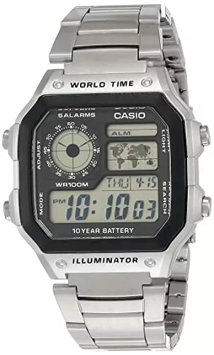 CASIO Uhren Casio Collection Herren Digitale Armbanduhr mit Armband aus Kunstharz – ae-1200wh