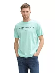 TOM TAILOR T-Shirts TOM TAILOR Herren T-Shirt aus Baumwolle mit Logo-Print