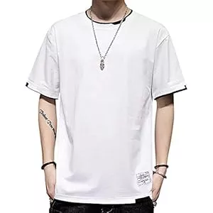 GIJOVANA T-Shirts GIJOVANA Tshirt Herren Kurzarm mit Rundhalsausschnitt Farbblock Gespleißtes T-Shirt Sommer Casual Baumwolle Tops für Männer