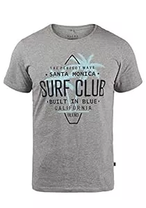 b BLEND T-Shirts Blend BHCalifo Herren T-Shirt Kurzarm Shirt mit Print Rundhals-Ausschnitt Baumwollmischung Regular fit