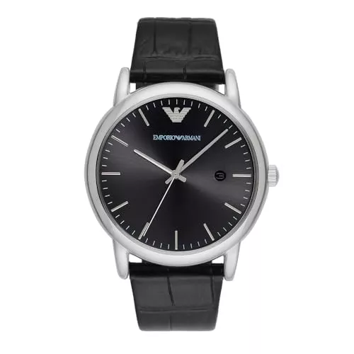EMPORIO ARMANI Uhren Emporio Armani Herrenuhr mit drei Zeigern, Edelstahl, Gehäusegröße 43 mm