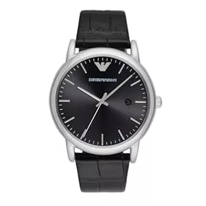 EMPORIO ARMANI Uhren Emporio Armani Herrenuhr mit drei Zeigern, Edelstahl, Gehäusegröße 43 mm