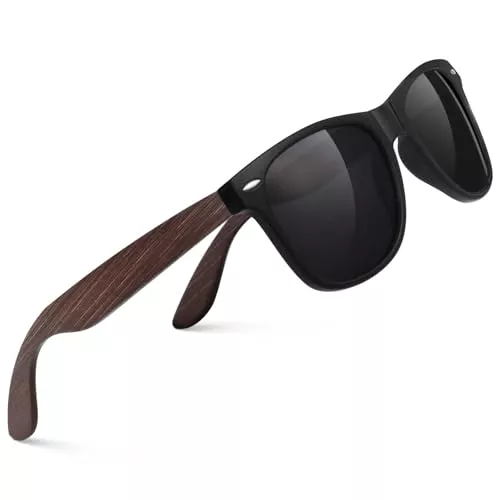 CGID Sonnenbrillen & Zubehör CGID Sonnenbrille Herren Damen Polarisiert Holz aus Walnuss UV400-Schutz Brillengläser CAT3 CE