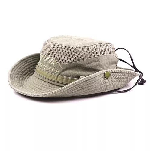 KeepSa Hüte & Mützen KeepSa Baumwolle Sonnenhut Herren Sommerhut UV Schutz Wanderhut Fischerhut Trekking Faltbar SafariHut mit Kinnband Outdoor Buschhut Hiking Bucket Hat